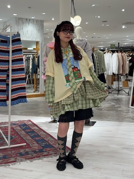 丸尾佳奈さん（レディース・158cm）の春コーディネート