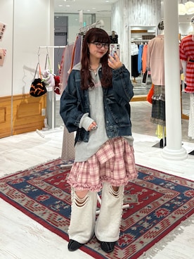 「アイテム（ブルゾン）」を使った、丸尾佳奈さん（レディース・158cm）の秋コーディネート