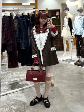 丸尾佳奈さん(レディース・158cm)の秋コーディネート