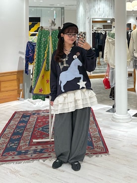 丸尾佳奈さん(レディース・158cm)の秋コーディネート