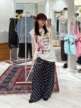 「HELLO.SANFRANCISCO（ハローサンフランシスコ）のアイテム」を使った、丸尾佳奈さん（レディース・158cm）の夏コーディネート