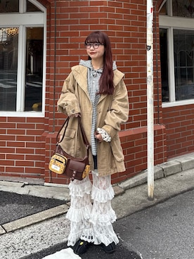 「アイテム（ブルゾン）」を使った、丸尾佳奈さん（レディース・158cm）の秋コーディネート