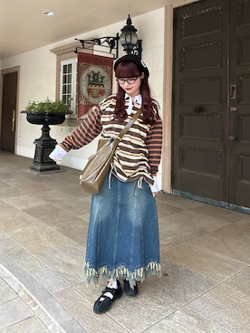 丸尾佳奈さん（レディース・158cm）の春コーディネート