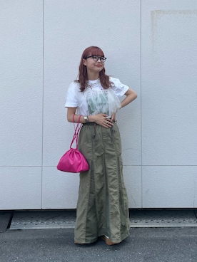 丸尾佳奈さん（レディース・158cm）の夏コーディネート