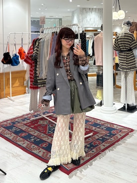 「CIAOPANIC（チャオパニック）のアイテム」を使った、丸尾佳奈さん（レディース・158cm）の秋コーディネート