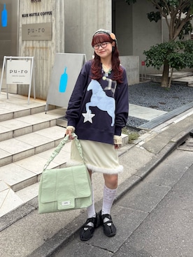 丸尾佳奈さん(レディース・158cm)の秋コーディネート