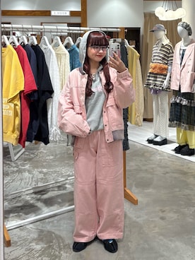 「アイテム（ブルゾン）」を使った、丸尾佳奈さん（レディース・158cm）の秋コーディネート