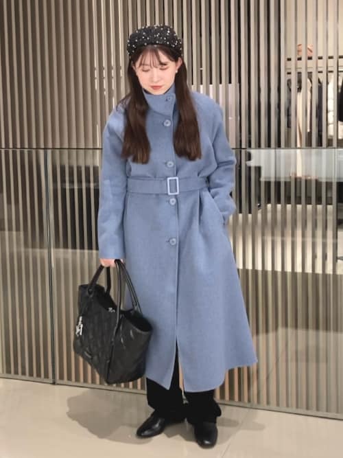 セール】【エンポリオ アルマーニ】モックネックコート ウール混紡