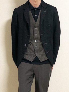 「RRL（ダブル アール エル）のアイテム」を使った、Namichiさん（メンズ・174cm）の冬コーディネート