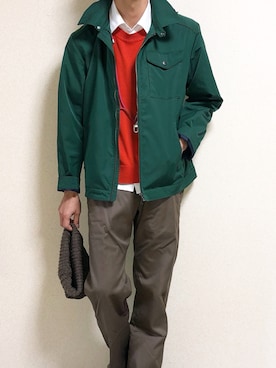 「カーキパンツ」｜Namichiさん（メンズ・174cm）の秋コーディネート