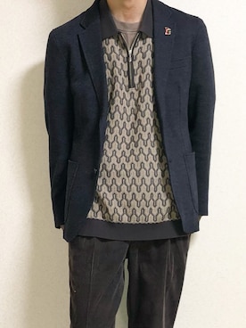 「INHERIT（インヘリット）のアイテム」を使った、Namichiさん（メンズ・174cm）の冬コーディネート