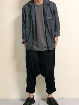 「Yohji Yamamoto（ヨウジヤマモト）のアイテム」を使った、Namichiさん（メンズ・174cm）の夏コーディネート