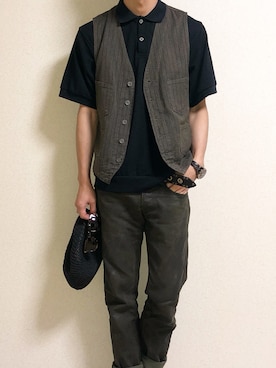 「アイテム（ハンチング/ベレー帽）」を使った、Namichiさん（メンズ・174cm）の秋コーディネート