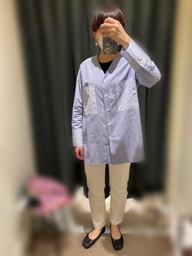 「CHANEL（シャネル）のアイテム（ピアス（両耳用））」を使った、マッシュさん（レディース・162cm）の春コーディネート