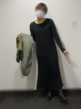 「FRAMeWORK（フレームワーク）のアイテム（ワンピース/ドレス）」を使った、マッシュさん（レディース・162cm）の秋コーディネート