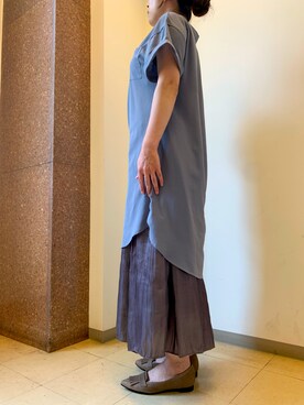 「ヌバック」｜HIMIKO  大阪高島屋店さん（レディース・163cm）の夏コーディネート