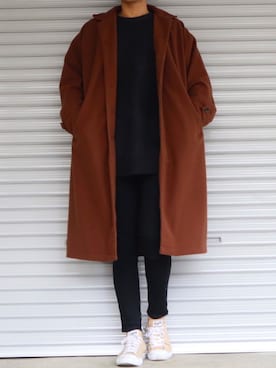 「kutir（クティール）のアイテム（その他アウター）」を使った、Shinさん（メンズ・178cm）の秋コーディネート