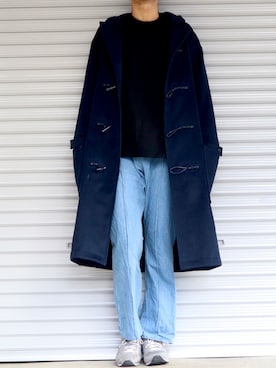 「Ellno Loset（エルノロゼット）のアイテム（ニット/セーター）」を使った、Shinさん（メンズ・178cm）の冬コーディネート