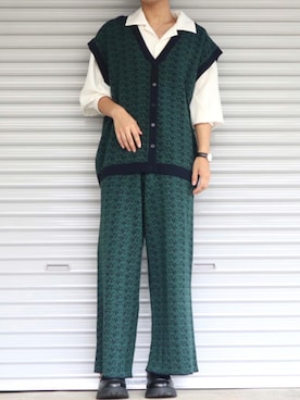 「Ellno Loset（エルノロゼット）のアイテム（スラックス）」を使った、Shinさん（メンズ・178cm）の秋コーディネート