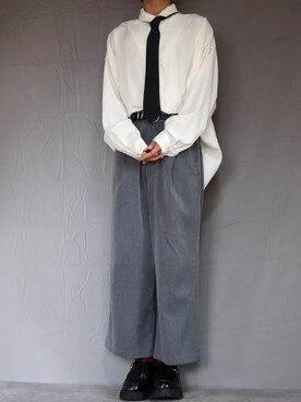 「Ellno Loset（エルノロゼット）のアイテム（フォーマルスーツ/小物）」を使った、Shinさん（メンズ・178cm）の春コーディネート