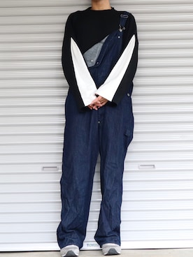 「Ellno Loset（エルノロゼット）のアイテム（ニット/セーター）」を使った、Shinさん（メンズ・178cm）の冬コーディネート
