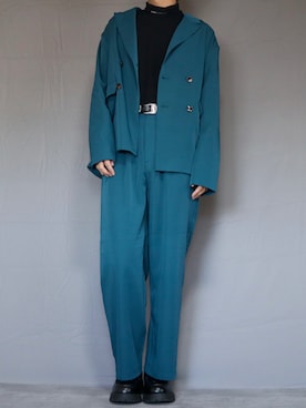 「Ellno Loset（エルノロゼット）のアイテム（スラックス）」を使った、Shinさん（メンズ・178cm）の春コーディネート