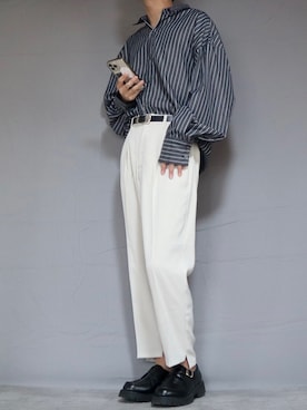 「Ellno Loset（エルノロゼット）のアイテム（ベスト）」を使った、Shinさん（メンズ・178cm）の春コーディネート