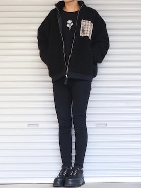 「ADRER（アドラー）のADRER バラシシュウビッグスウェット（スウェット）」を使った、Shinさん（メンズ・178cm）の冬コーディネート