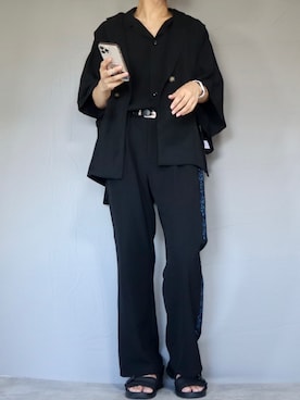 「Ellno Loset（エルノロゼット）のアイテム（ベスト）」を使った、Shinさん（メンズ・178cm）の夏コーディネート