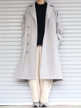 「Ellno Loset（エルノロゼット）のアイテム（ニット/セーター）」を使った、Shinさん（メンズ・178cm）の冬コーディネート