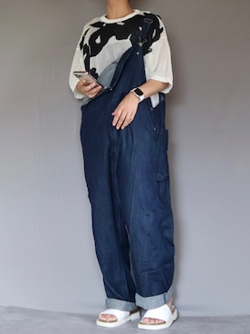 「Ellno Loset（エルノロゼット）のアイテム（ニット/セーター）」を使った、Shinさん（メンズ・178cm）の夏コーディネート