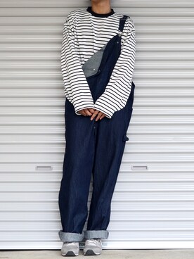 「outfit」｜「アイテム（オールインワン・サロペット）」を使った、Shinさん（メンズ・178cm）の春コーディネート