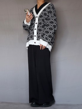 「Ellno Loset（エルノロゼット）のアイテム（カーディガン/ボレロ）」を使った、Shinさん（メンズ・178cm）の春コーディネート