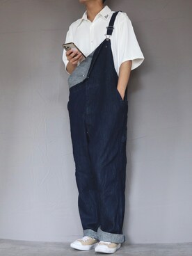 「ごきげんウィーク」｜「アイテム（オールインワン・サロペット）」を使った、Shinさん（メンズ・178cm）の春コーディネート
