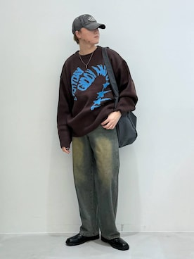 「LMCのアイテム」を使った、Rikutoさん（メンズ・178cm）の秋コーディネート