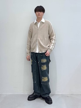 「NOT4NERD（ノットフォーナード）のアイテム」を使った、Rikutoさん（メンズ・178cm）の冬コーディネート