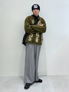 「NOT4NERD（ノットフォーナード）のアイテム（トップス）」を使った、Rikutoさん（メンズ・178cm）の秋コーディネート