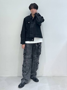 「ALAND（エーランド）のアイテム（ブーツ）」を使った、Rikutoさん（メンズ・178cm）の秋コーディネート