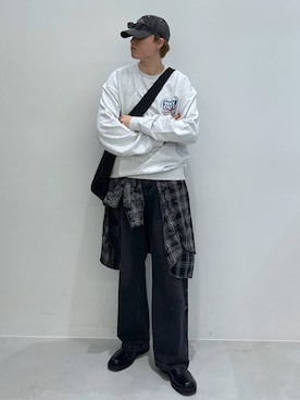 「LMCのアイテム」を使った、Rikutoさん（メンズ・178cm）の秋コーディネート
