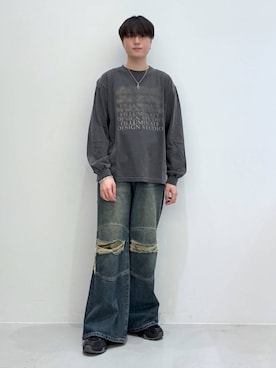 「NOT4NERD（ノットフォーナード）のアイテム」を使った、Rikutoさん（メンズ・178cm）の冬コーディネート