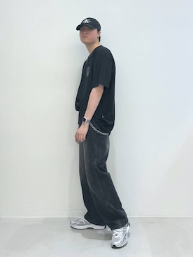「NOT4NERD（ノットフォーナード）のアイテム（Tシャツ/カットソー）」を使った、Rikutoさん（メンズ・178cm）の夏コーディネート