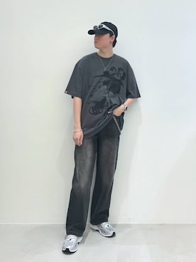 「NOT4NERD（ノットフォーナード）のアイテム（Tシャツ/カットソー）」を使った、Rikutoさん（メンズ・178cm）の春コーディネート