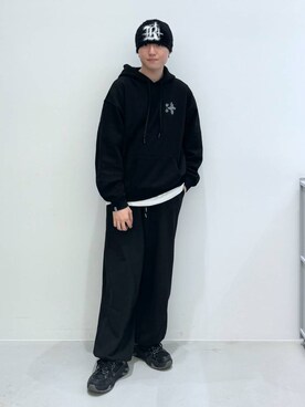 「NOT4NERD（ノットフォーナード）のアイテム（トップス）」を使った、Rikutoさん（メンズ・178cm）の秋コーディネート