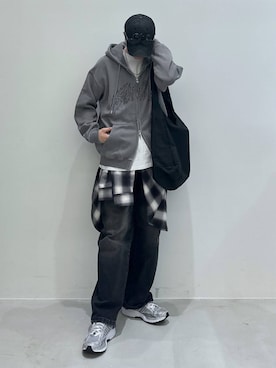 「ALAND（エーランド）のアイテム（トップス）」を使った、Rikutoさん（メンズ・178cm）の秋コーディネート