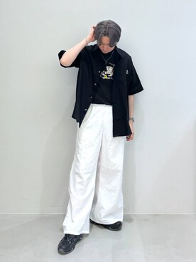 「ALAND（エーランド）のアイテム（シャツ/ブラウス）」を使った、Rikutoさん（メンズ・178cm）の春コーディネート