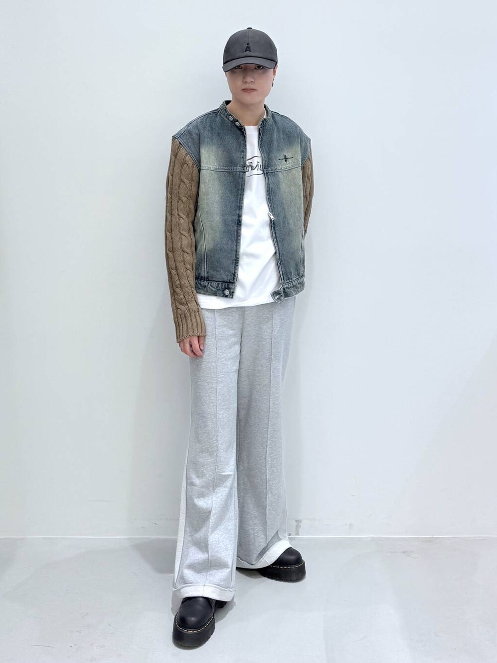 UNISEX】NOT4NERD／ニットスリーブデニムジャケットを使った人気