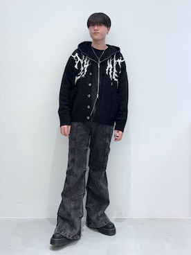 「NOT4NERD（ノットフォーナード）のアイテム」を使った、Rikutoさん（メンズ・178cm）の冬コーディネート