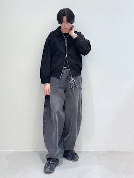 「NOT4NERD（ノットフォーナード）のアイテム」を使った、Rikutoさん（メンズ・178cm）の冬コーディネート