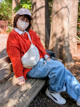 「Honeys（ハニーズ）のアイテム」を使った、はぱや.さん（レディース・147cm）の春コーディネート