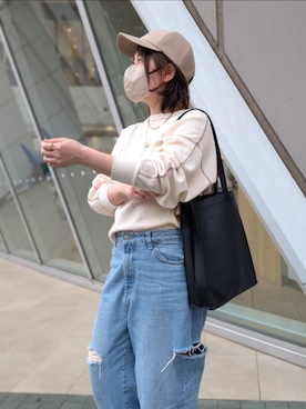 「CENE（セネ）のアイテム（リング）」を使った、はぱや.さん（レディース・147cm）の春コーディネート